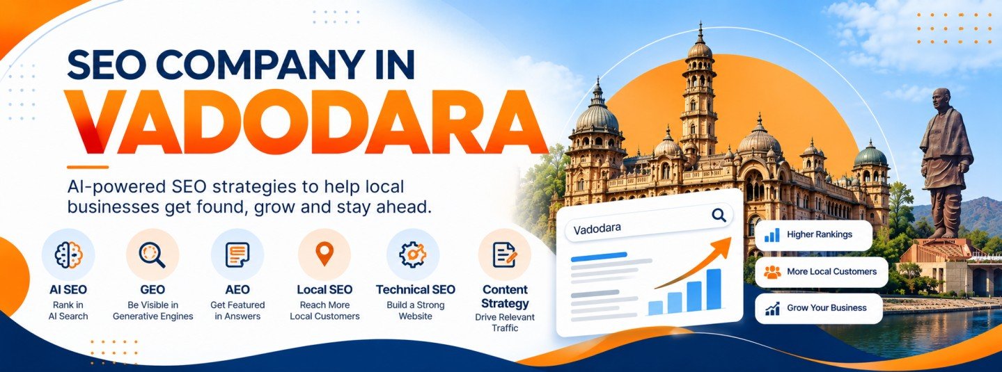 SEO Company in Vadodara – Local SEO, GEO, AEO & AI SEO Services by AmplifyKlicks